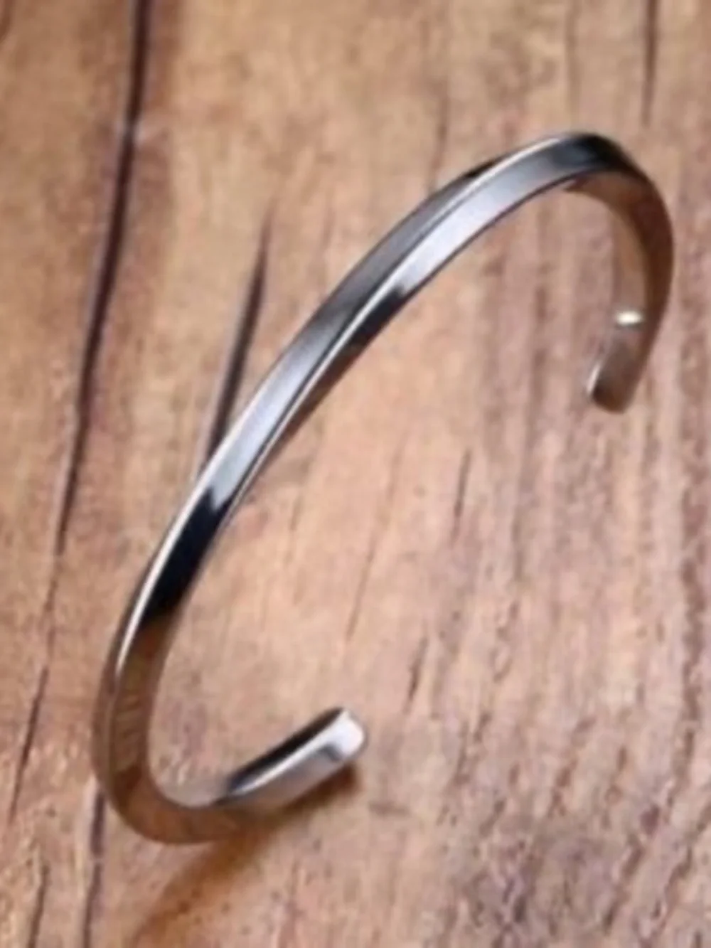 Mens Stainless Steel‎ Titanium Silver Cuff Bracelet Wristband